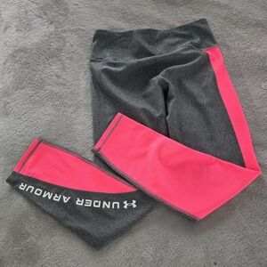 Under Armour Womens Gray & Pink Athletic Leggings